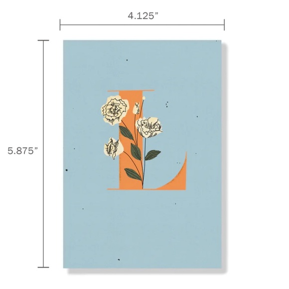 Fringe DM MONOGRAM FLORAL "L" MINI JOURNAL SET - Picture 2 of 3